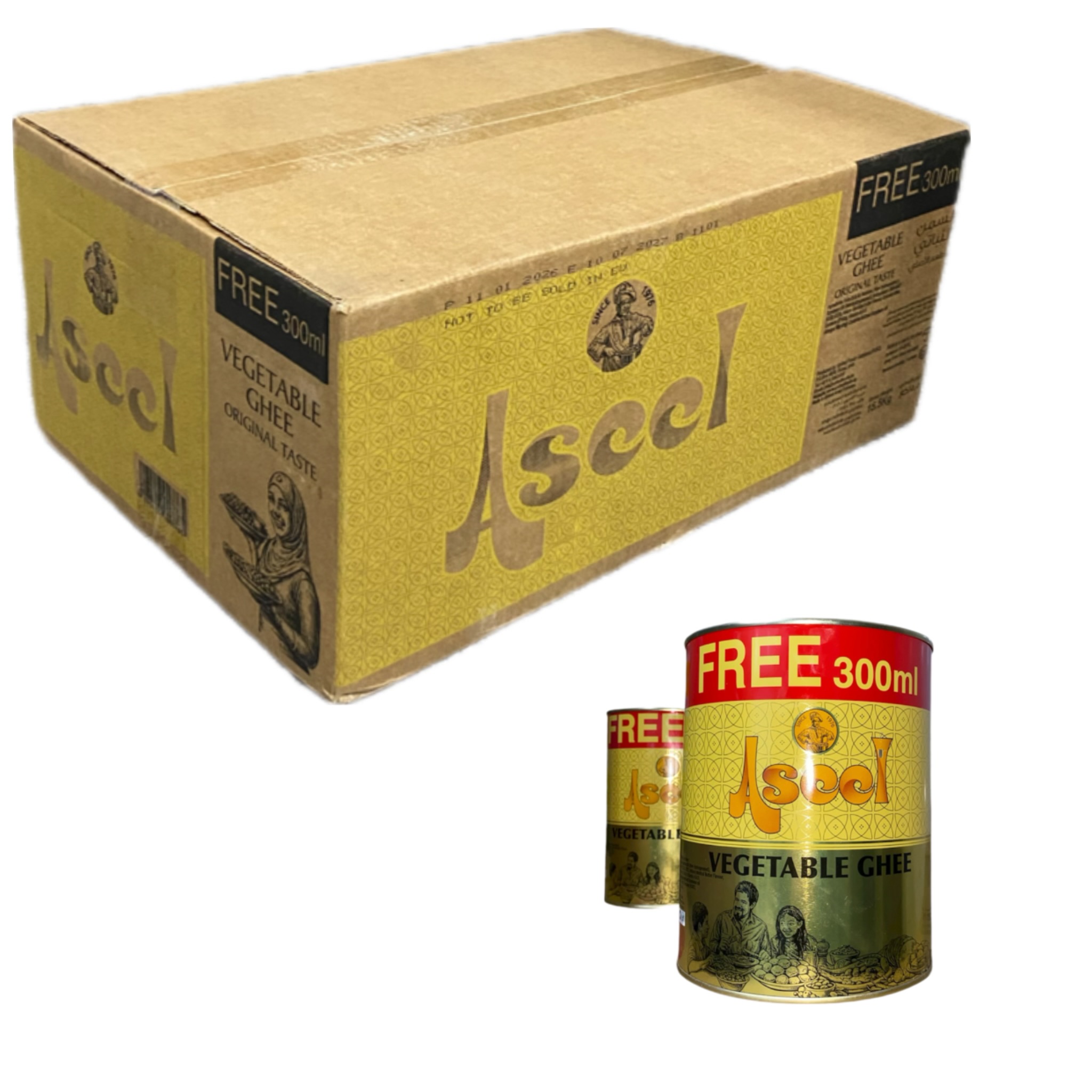 تصویر روغن جامد اصیل Aseel وزن 2,300کیلوگرم وارداتی تضمین کیفیت و اصالت - روغن جامد اصیل Aseel وزن 2,300کیلوگرم وارداتی کارتن ۶عدد 